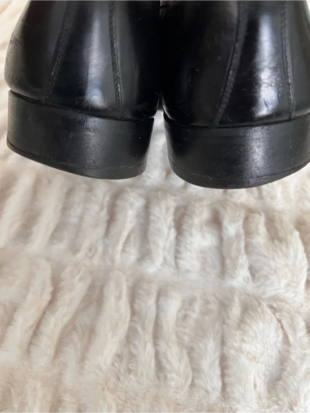 FERRAGAMO Men’s Black Leather Cap Toe Oxford Dress Shoes Size 11.5 D